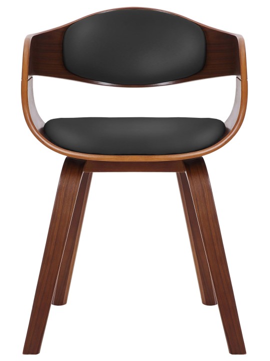 Lot de 2 chaises Kingston simili cuir, noyer/noir Lot de 2 chaises Kingston simili cuir, noyer/noir