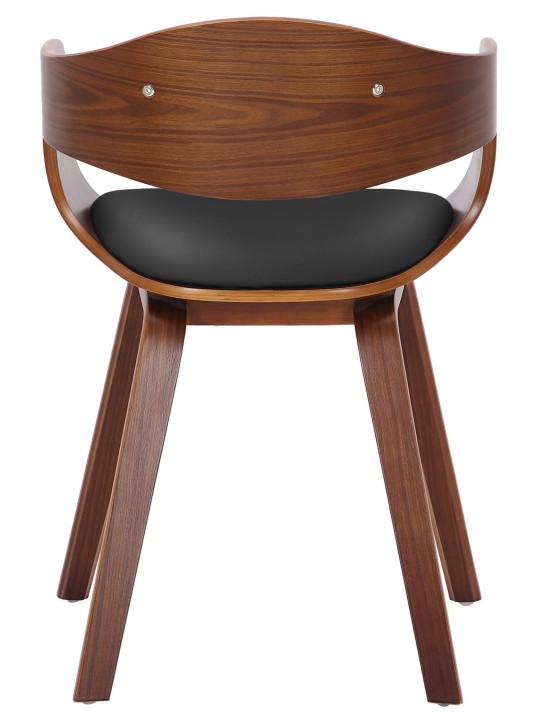 Lot de 2 chaises Kingston simili cuir, noyer/noir Lot de 2 chaises Kingston simili cuir, noyer/noir