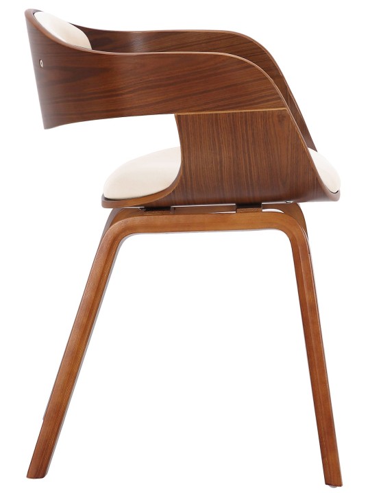 Lot de 2 chaises Kingston simili cuir, noyer/crème Lot de 2 chaises Kingston simili cuir, noyer/crème