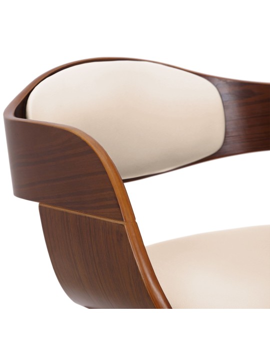 Lot de 2 chaises Kingston simili cuir, noyer/crème Lot de 2 chaises Kingston simili cuir, noyer/crème