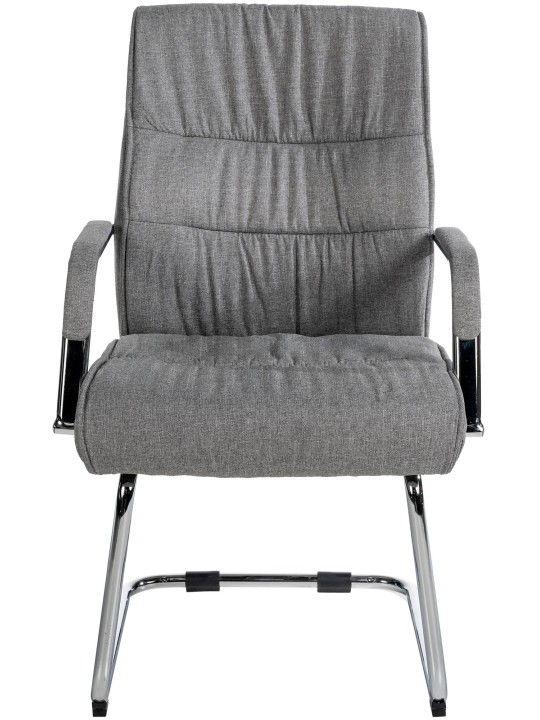 Chaise visiteur Sievert tissu, gris clair