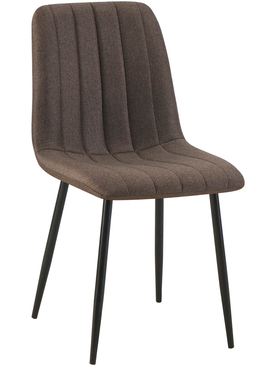 Chaise Dijon tissu, brun