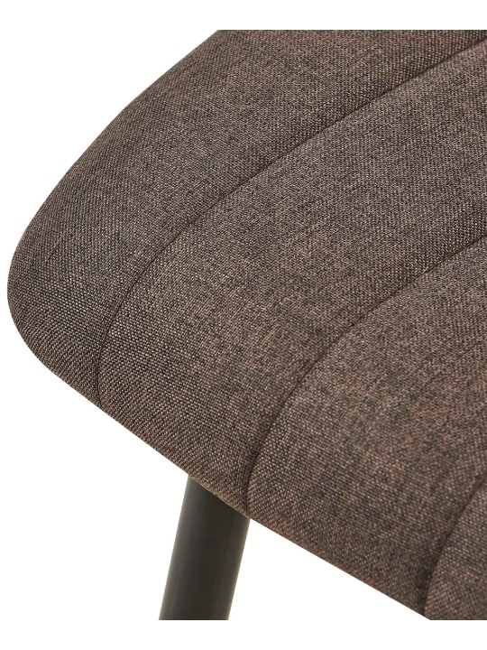 Chaise Dijon tissu, brun
