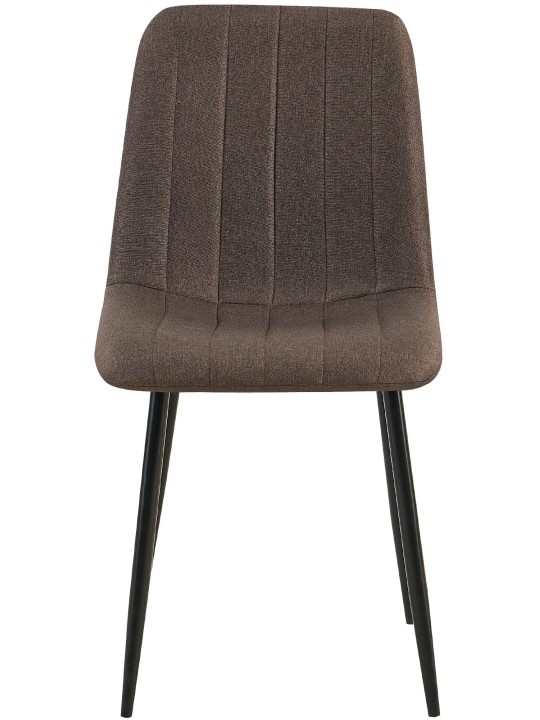 Lot de 4 chaises Dijon tissu, brun
