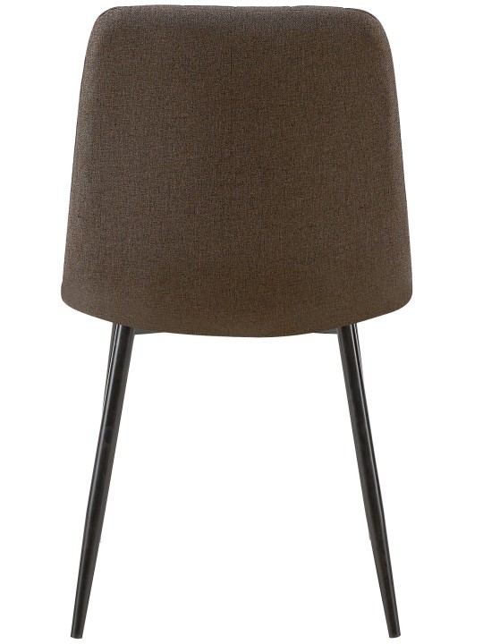 Lot de 4 chaises Dijon tissu, brun