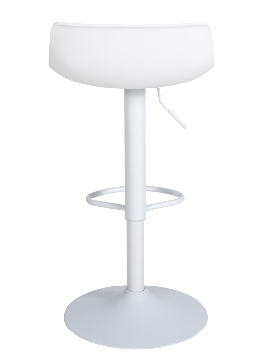 Lot de 4 tabourets de bar Aveiro simili cuir, blanc