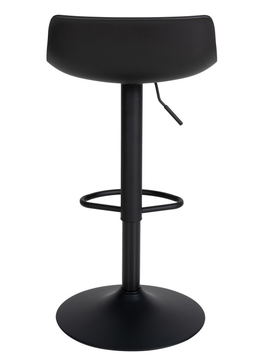 Lot de 4 tabourets de bar Aveiro simili cuir, noir