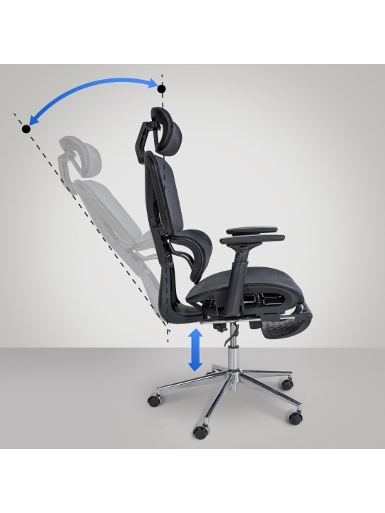 Chaise de bureau Grover, noir