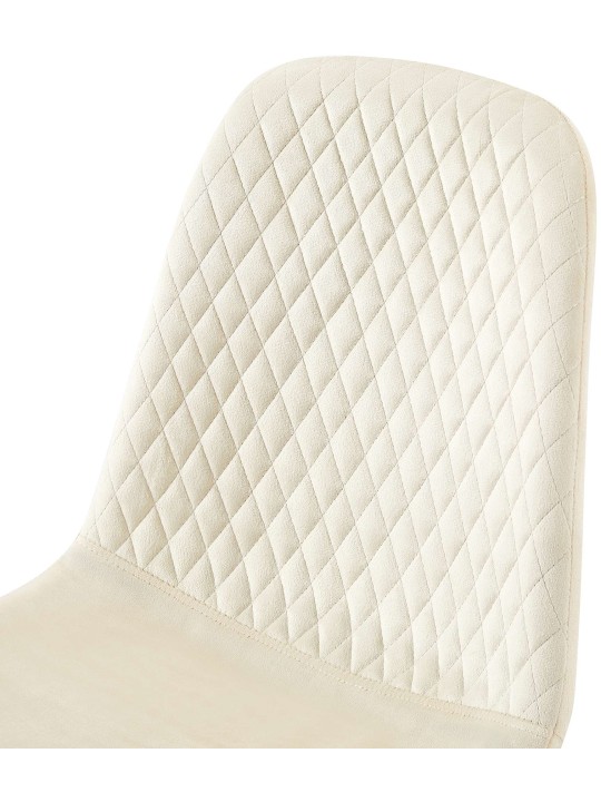 Lot de 4 chaises Giverny velours, crème Lot de 4 chaises Giverny velours, crème