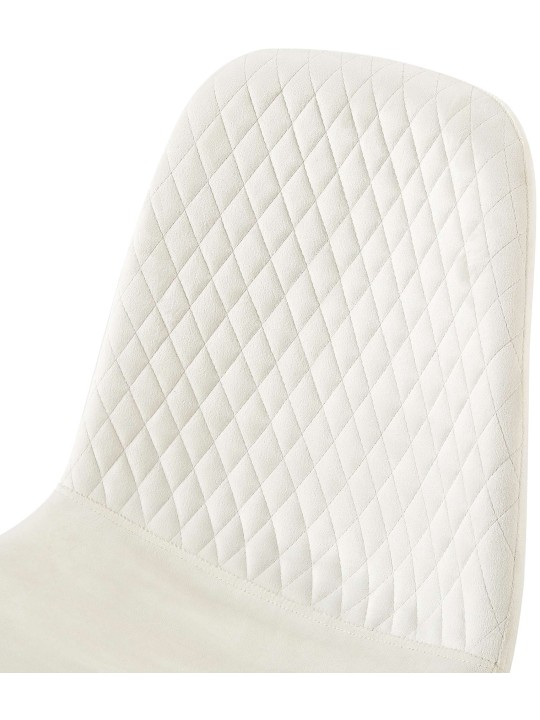 Lot de 4 chaises Giverny velours, blanc crème Lot de 4 chaises Giverny velours, blanc crème