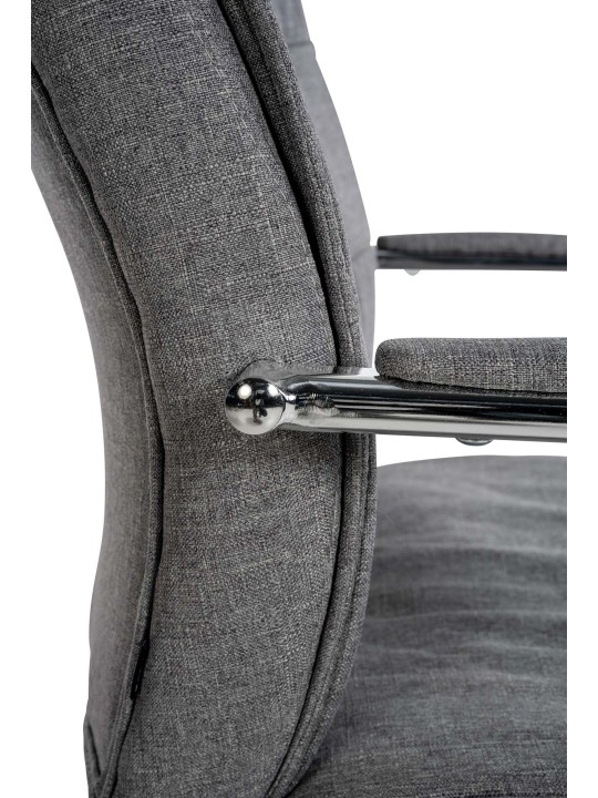 Lot de 2 chaises visiteurs Sievert tissu, gris clair Lot de 2 chaises visiteurs Sievert tissu, gris clair