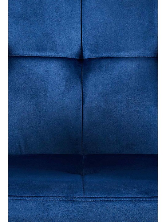 Lot de 2 chaises de salle à manger Emia velours, bleu