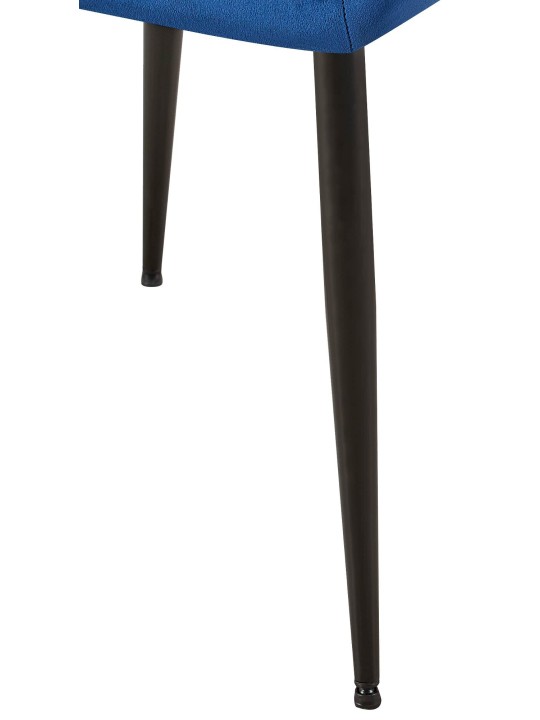 Lot de 2 chaises de salle à manger Emia velours, bleu