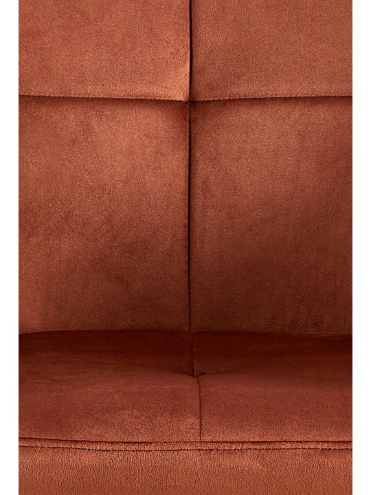 Lot de 2 chaises de salle à manger Emia velours, brun