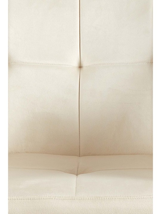 Lot de 2 chaises de salle à manger Emia velours, crème