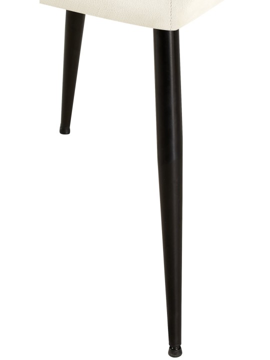 Lot de 2 chaises de salle à manger Emia velours, crème