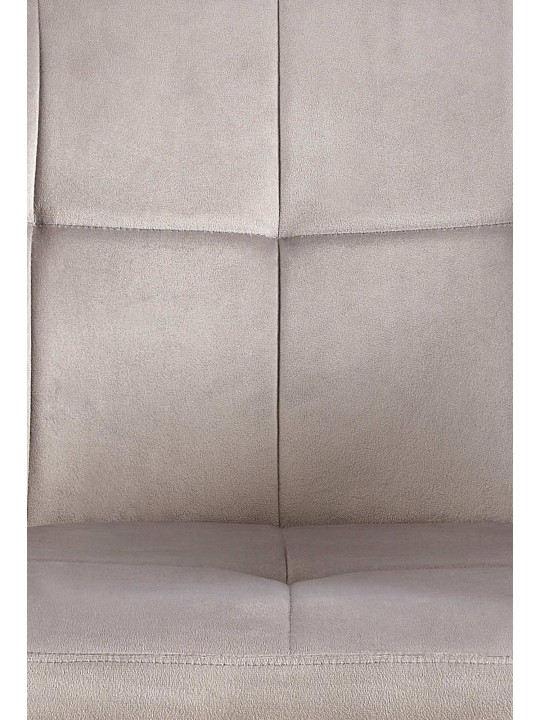 Lot de 2 chaises de salle à manger Emia velours, gris clair