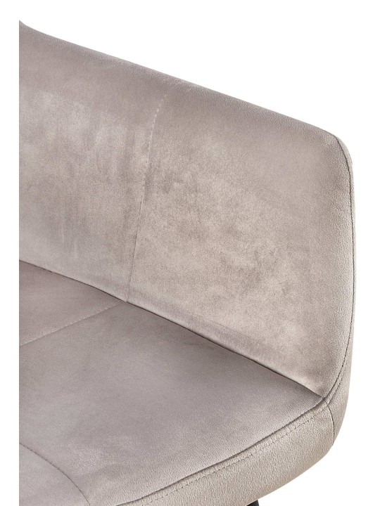 Lot de 2 chaises de salle à manger Emia velours, gris clair