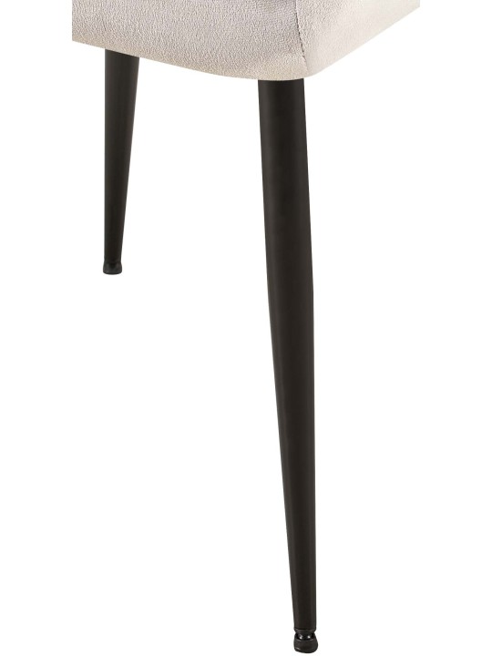 Lot de 2 chaises de salle à manger Emia velours, gris clair