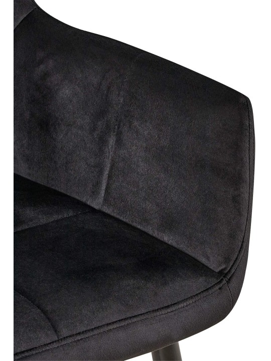 Lot de 2 chaises de salle à manger Emia velours, noir Lot de 2 chaises de salle à manger Emia velours, noir