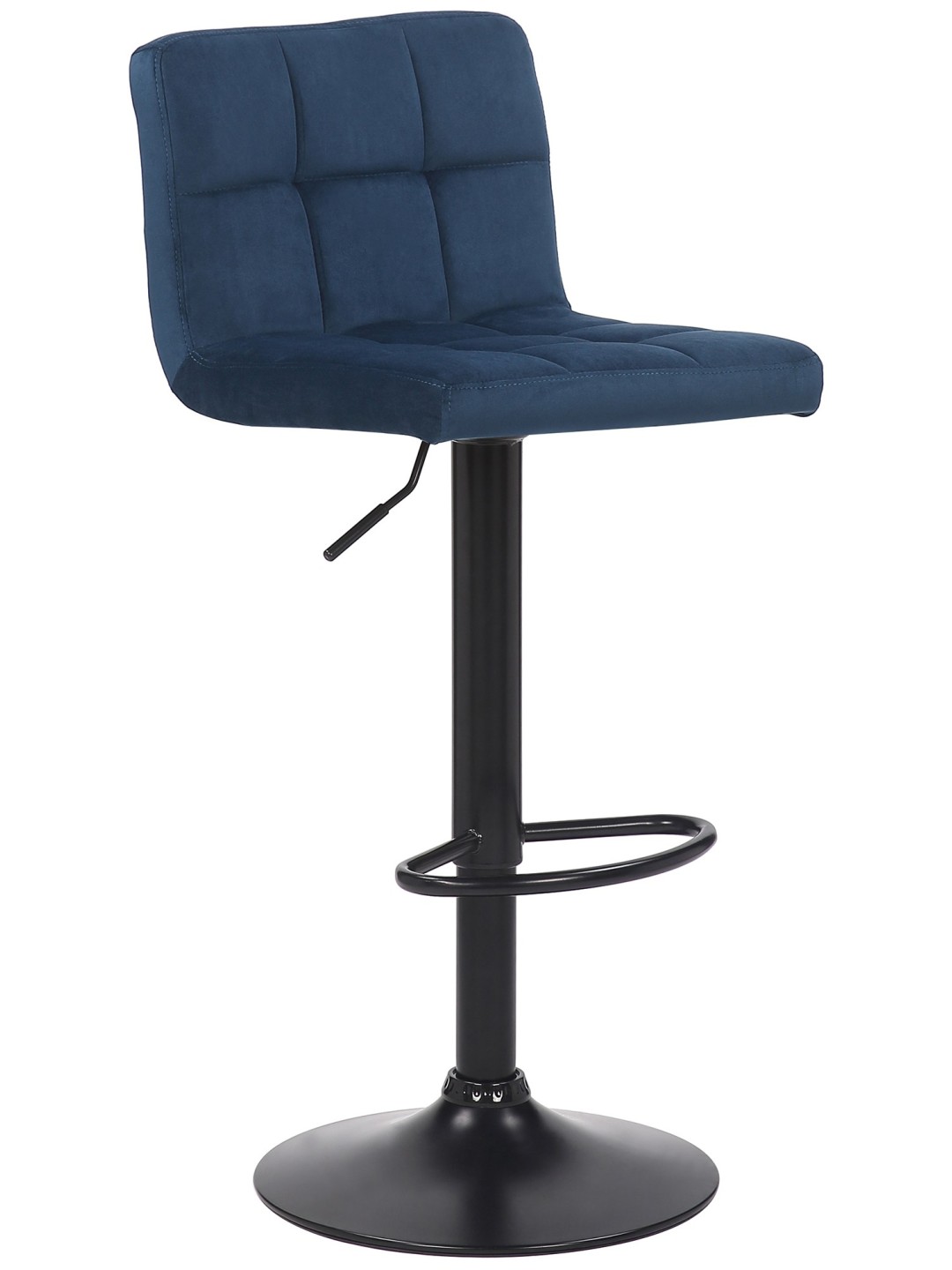 Tabouret de bar Feni velours, bleu