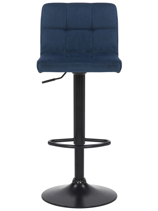 Tabouret de bar Feni velours, bleu