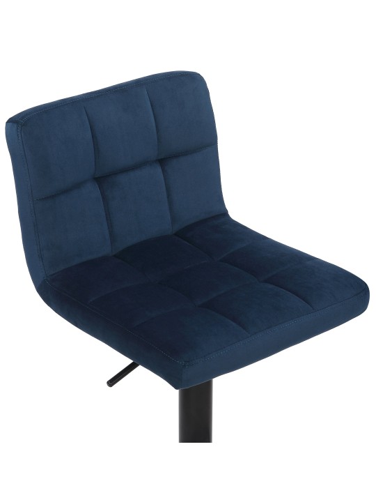 Tabouret de bar Feni velours, bleu