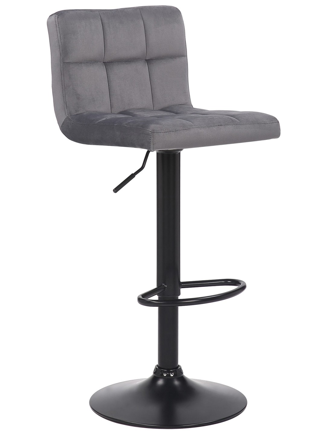 Tabouret de bar Feni velours, gris