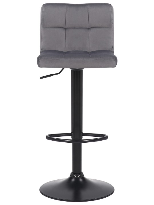 Tabouret de bar Feni velours, gris