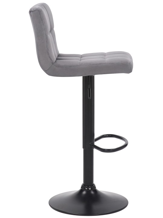 Tabouret de bar Feni velours, gris