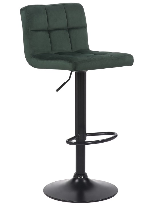 Tabouret de bar Feni velours, vert