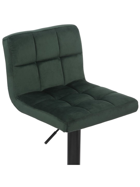 Tabouret de bar Feni velours, vert