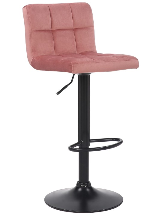 Tabouret de bar Feni velours, rose