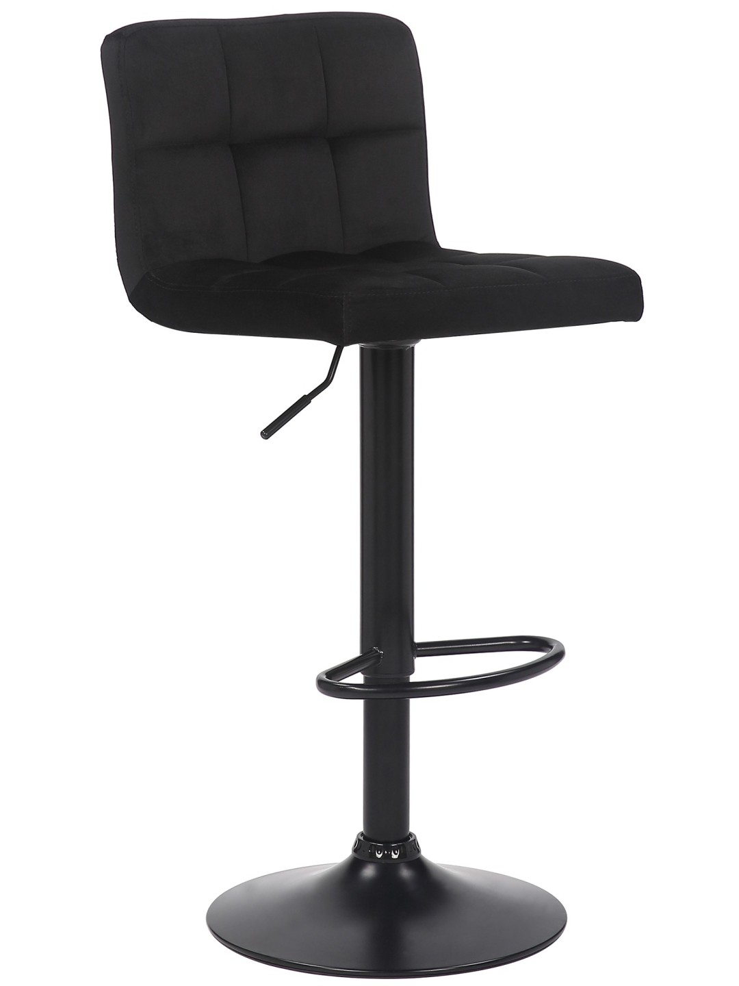 Tabouret de bar Feni velours, noir
