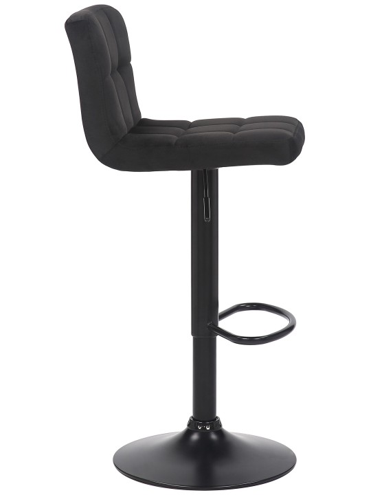 Tabouret de bar Feni velours, noir