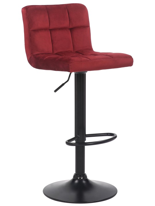 Tabouret de bar Feni velours, rouge