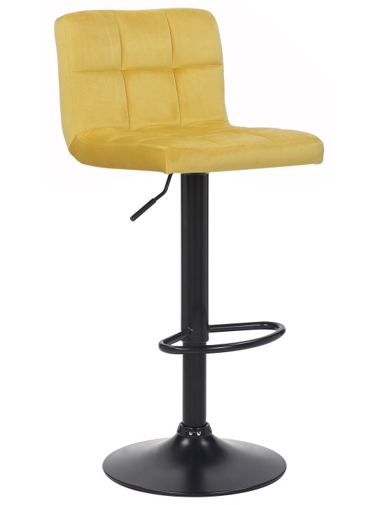 Tabouret de bar Feni velours, jaune Tabouret de bar Feni velours, jaune