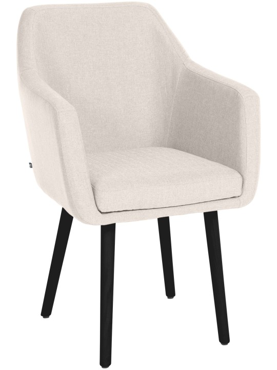 Chaise visiteur Utrecht tissu, crème