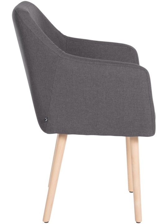 Chaise visiteur Utrecht tissu naturel, gris foncé Chaise visiteur Utrecht tissu naturel, gris foncé