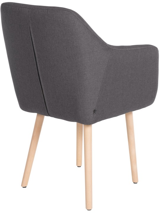 Chaise visiteur Utrecht tissu naturel, gris foncé Chaise visiteur Utrecht tissu naturel, gris foncé