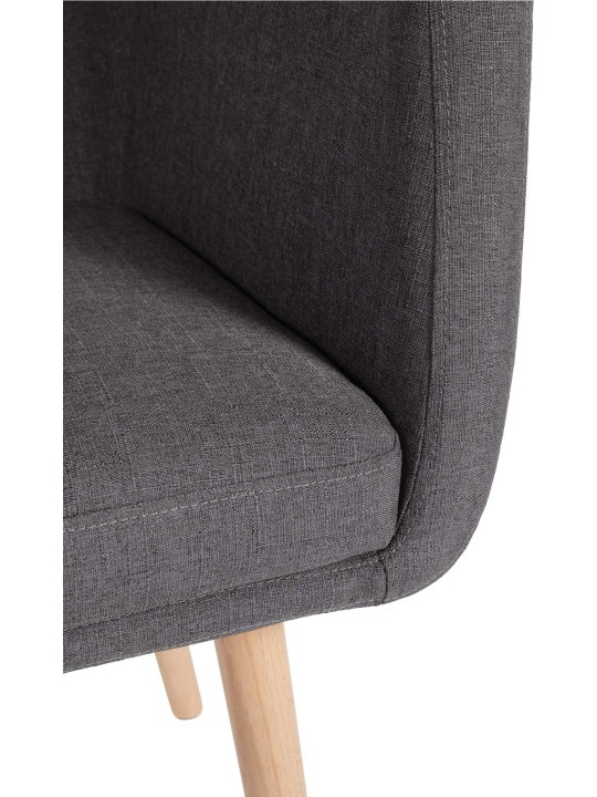 Chaise visiteur Utrecht tissu naturel, gris foncé Chaise visiteur Utrecht tissu naturel, gris foncé