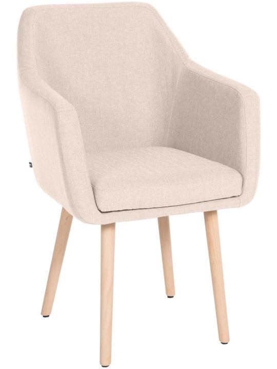 Chaise visiteur Utrecht tissu naturel, beige