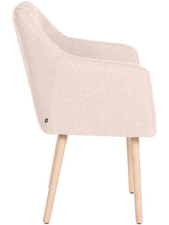 Chaise visiteur Utrecht tissu naturel, beige