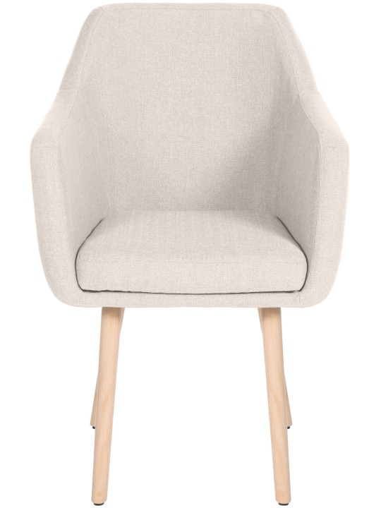 Chaise visiteur Utrecht tissu naturel, crème