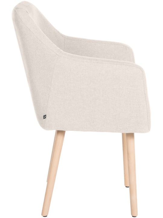 Chaise visiteur Utrecht tissu naturel, crème