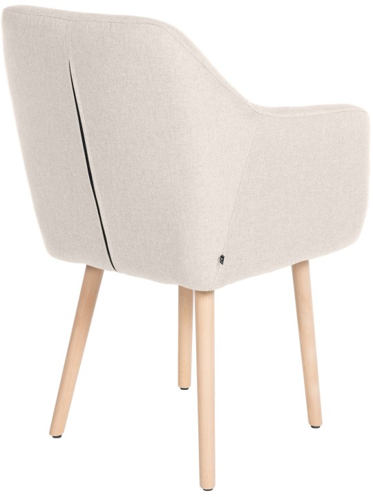 Chaise visiteur Utrecht tissu naturel, crème