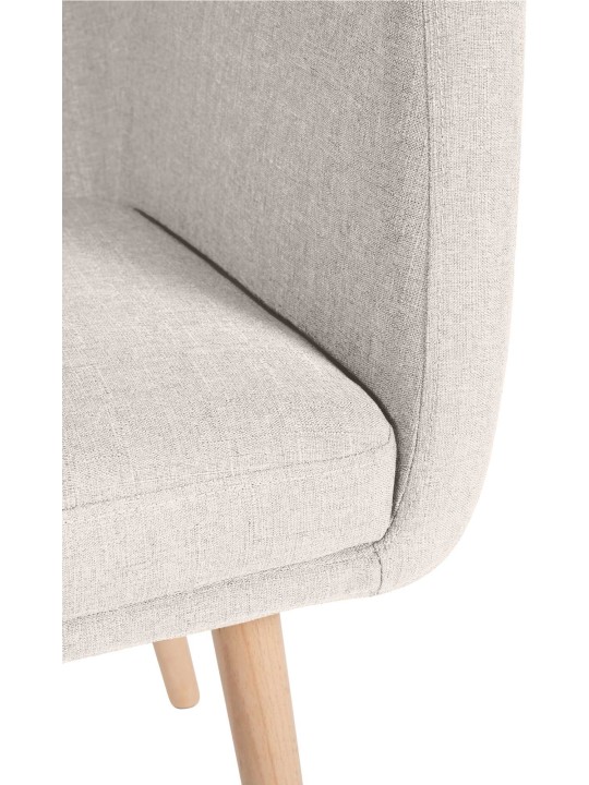 Chaise visiteur Utrecht tissu naturel, crème