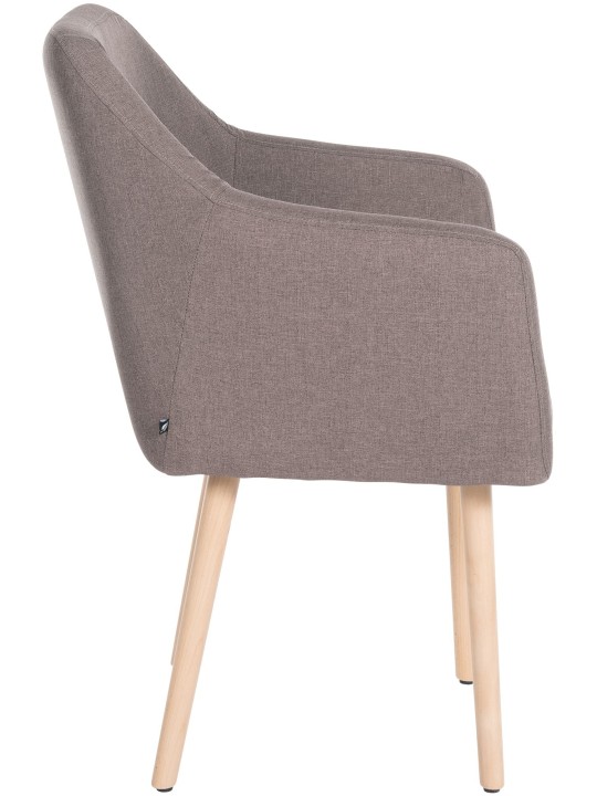 Chaise visiteur Utrecht tissu naturel, taupe