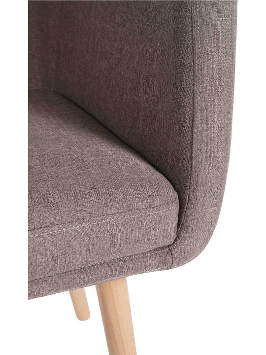 Chaise visiteur Utrecht tissu naturel, taupe