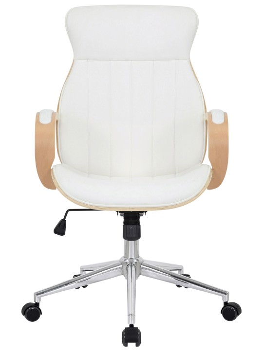 Chaise de bureau Melilla simili cuir, naturel/blanc Chaise de bureau Melilla simili cuir, naturel/blanc